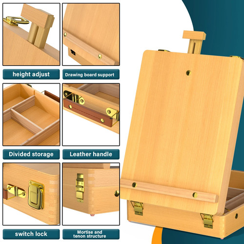 Portable wooden drawers - wooden, artist