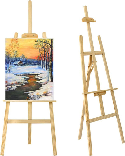 5ft studio wooden easel - wooden,