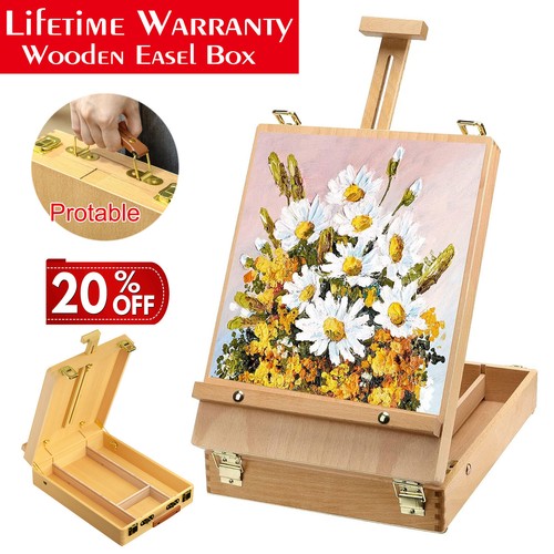Painting wooden table easel - table,